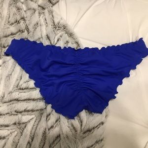VS Ruffle Cheeky Swim Bottom - Royal Blue