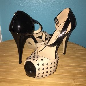 New Studded Peep Toe Pumps