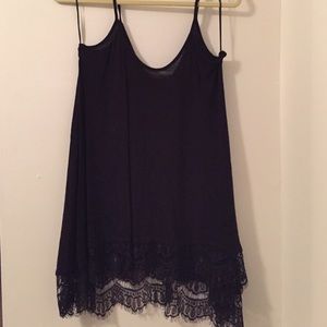 Black tank top with lace