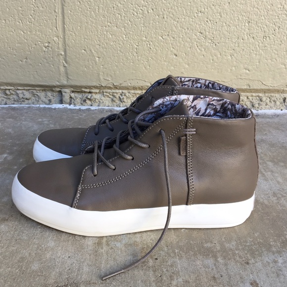 UNNOWN taupe leather sneakers