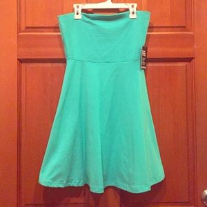 Strapless Mini Skater Dress