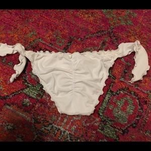 VS Ruffle Cheeky Swim Bottom - White