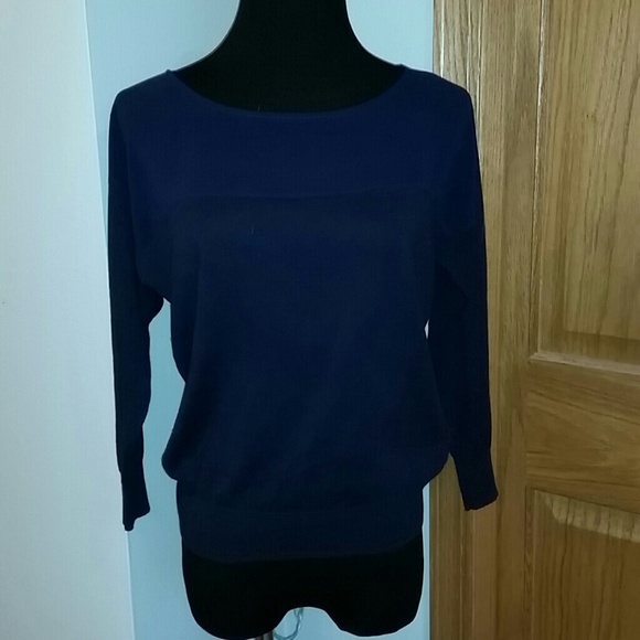 Banana Republic Sweaters - Banana Republic Navy Illusion Sweater Banana Republic Sweaters - Banana Republic Navy Illusion Sweater