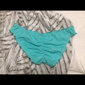 VS Ruffle Cheeky Swim Bottom - Aqua