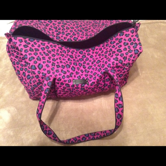 Purple cheetah Vera Bradley duffel