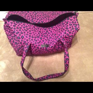 Purple cheetah Vera Bradley duffel