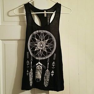 Black dream catcher tank