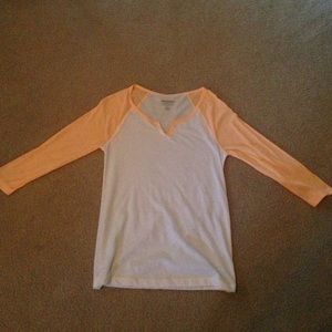 Peach Baseball tee