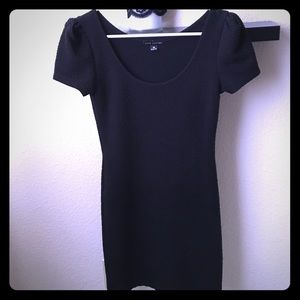 Love culture black ribbed mini dress