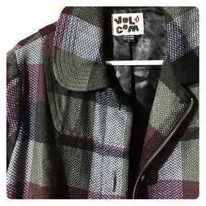 Volcom Stone plaid coat size XL