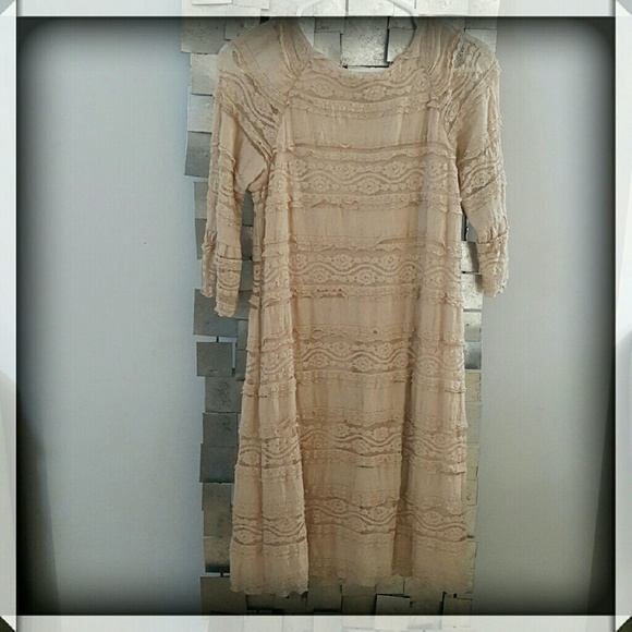 Beige Free People Style Dress by Rabbit Rabbit - Picture 3 of 4