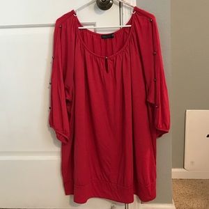 Red Faded Glory Peasant Like Shirt! Size 4X