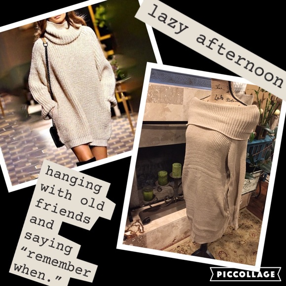 gypsi's Dresses & Skirts - Stretch knit slouchy sweater dress
