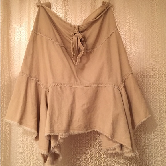 Flowy, asymmetrical boho skirt