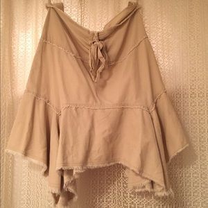 Flowy, asymmetrical boho skirt