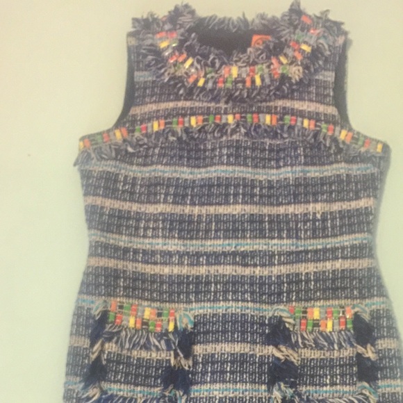 Multi Color Tweed Tory Burch Knee Length Dress