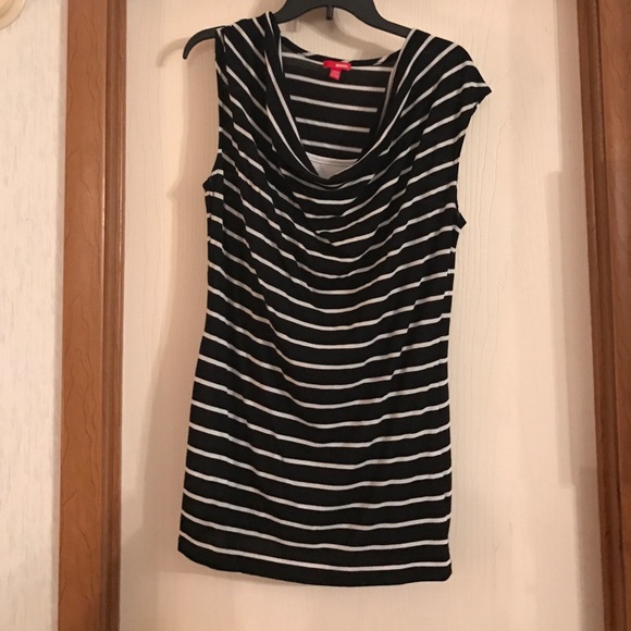 Bongo Black and White Striped Top