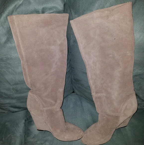 Aldo suede wedge knee boots - Picture 2 of 3