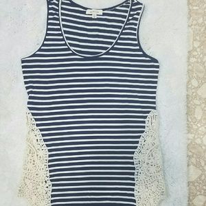 Sleeveless Top with Lace Side Designs
