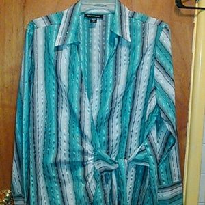 Ashley Stewart wrap around blouse