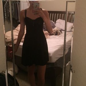 Black sundress, cross over in the back