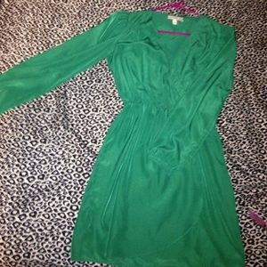 Green silkish dress