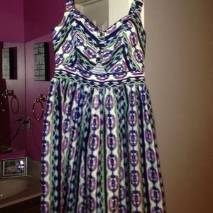 patterned dress with cutout