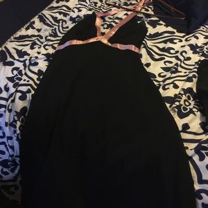Black dress size 10 with pink satin trim