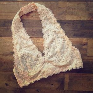 Nude Halter Lace Bralette by Flawless Size M!
