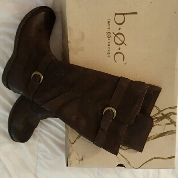 Born Concept - Brown Riding Boots - Size 9 - Dalia