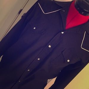 Classic black and white western shirt