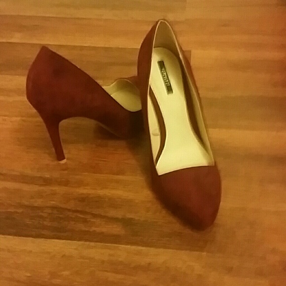 Forever 21 felt high heels Burgandy
