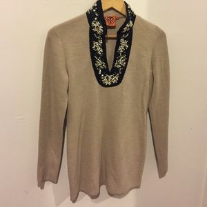 Tory Burch Cream Sweater Tunic