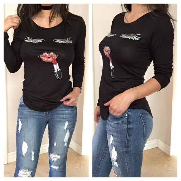 Lipstick and Lashes top - Picture 2 of 4