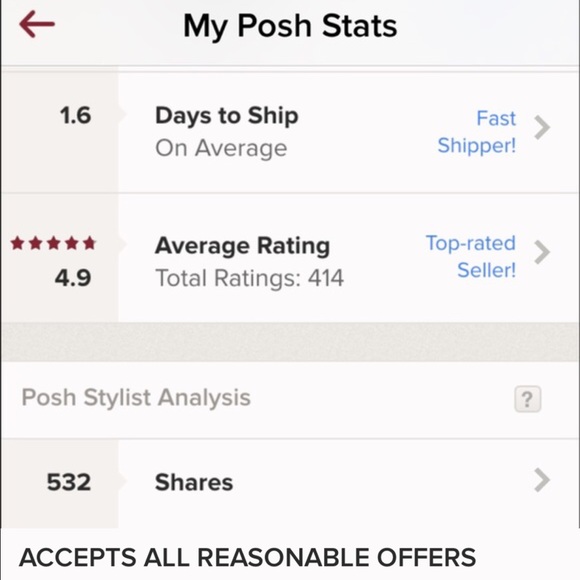 ACCEPTS ALL REASONABLE OFFERS