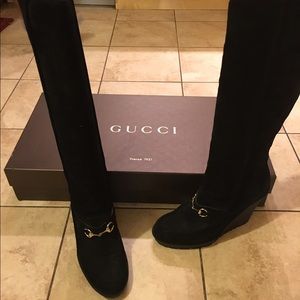 Gucci Black Suede Boots