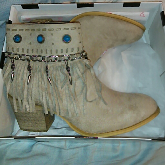 Fringe Ankle Boots