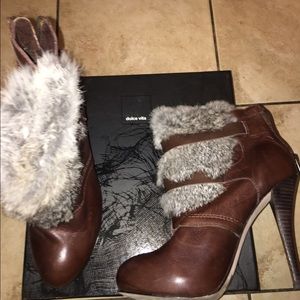 Boutique 9 Fur Leather Bootie