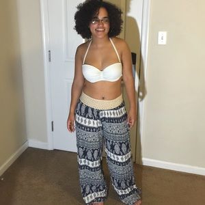 Paisley blue boho style pants.