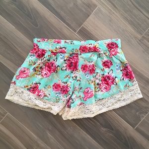 Band of Gypsies lace trim shorts