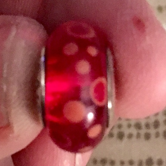Pandora Red bubble charm