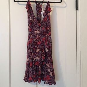 Kimchi Blue Floral Lace Up Mini Dress