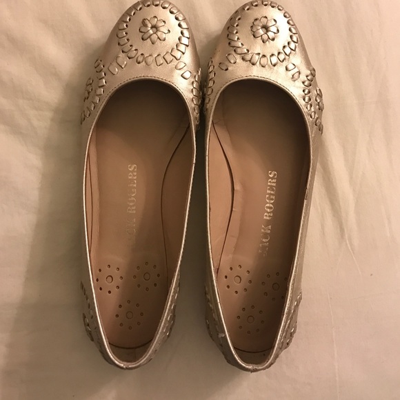 Jack Rogers Gold Flats