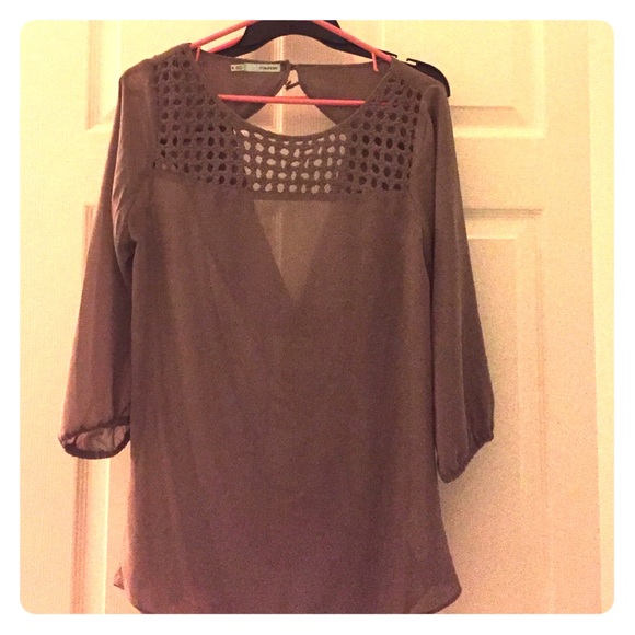 Maurice's blouse with cutout back