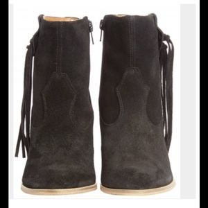 Howsty Black Suede Bootie, size 8.