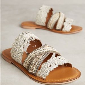 Anthropologie Jasper & Jeera Floretta Sandal Sz 38