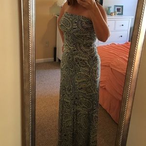 EUC strapless Loft maxi dress