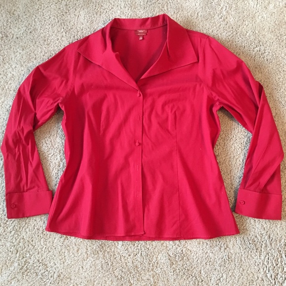 Long sleeve red Blouse