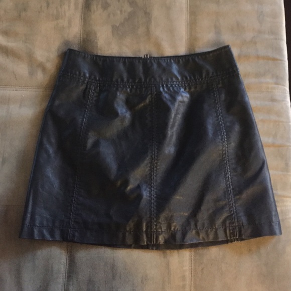 Free People Vegan Leather Mini Skirt