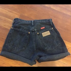 Wrangler black denim shorts